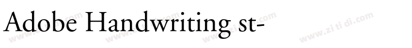 Adobe Handwriting st字体转换